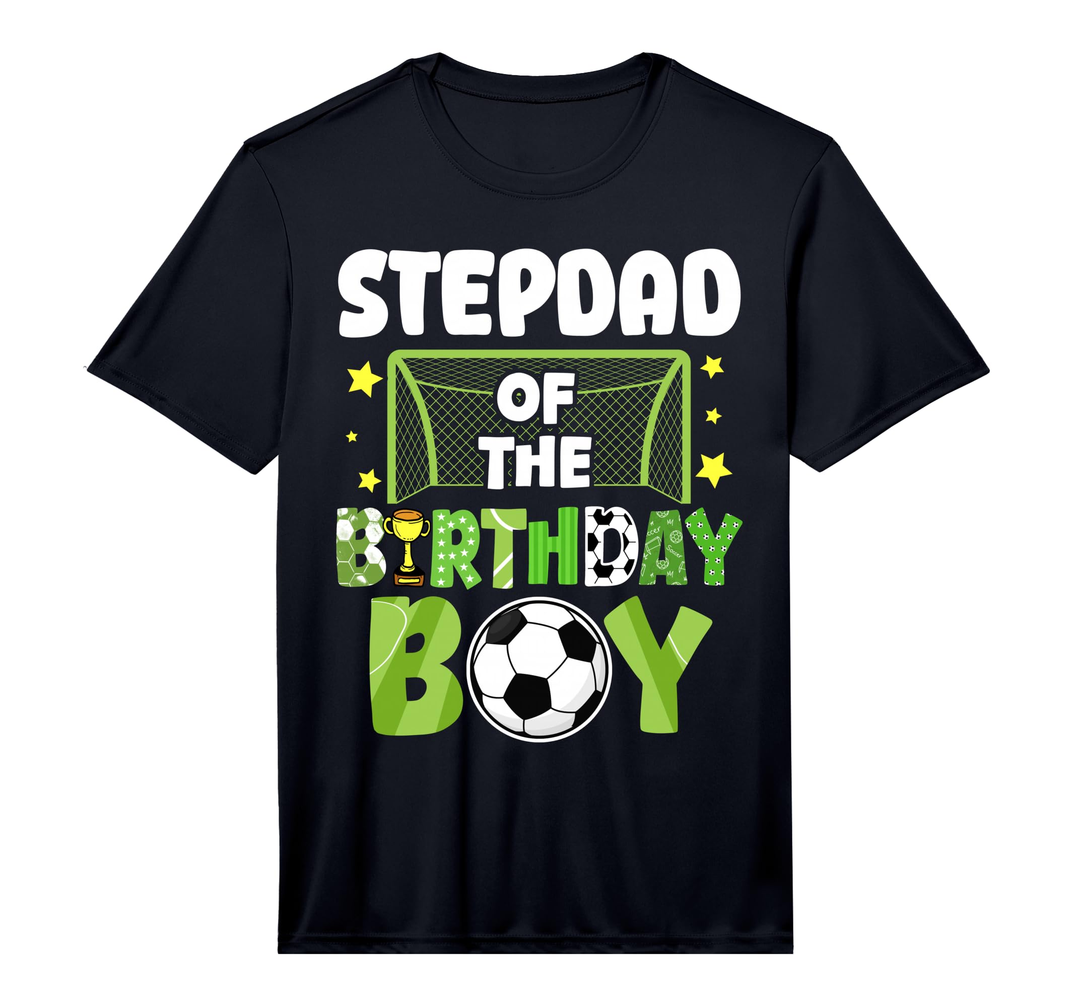 Mens Soccer Stepdad Birthday Party T-Shirt - Trendy Graphic Men Women
