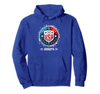 American Flag Soccer Soccer 2024 Hoodie - Trendy Graphic for Adults