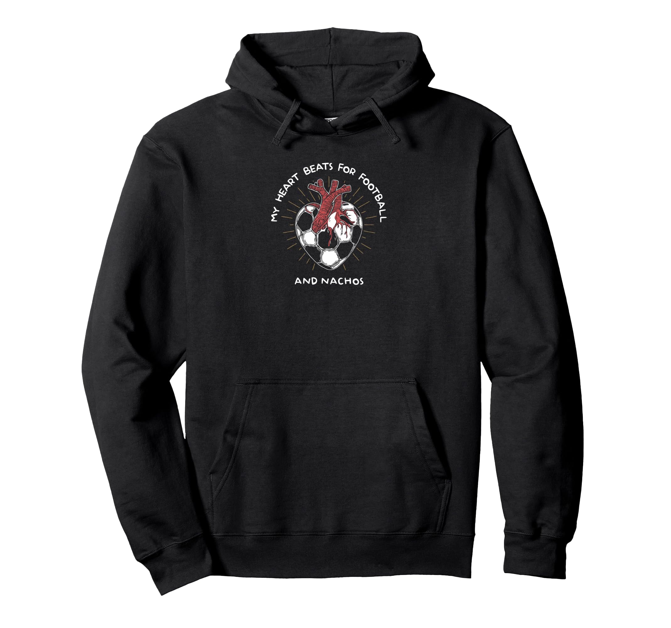 My Heart Beats Football And Nachos Hoodie - Streetwear Style Men Women
