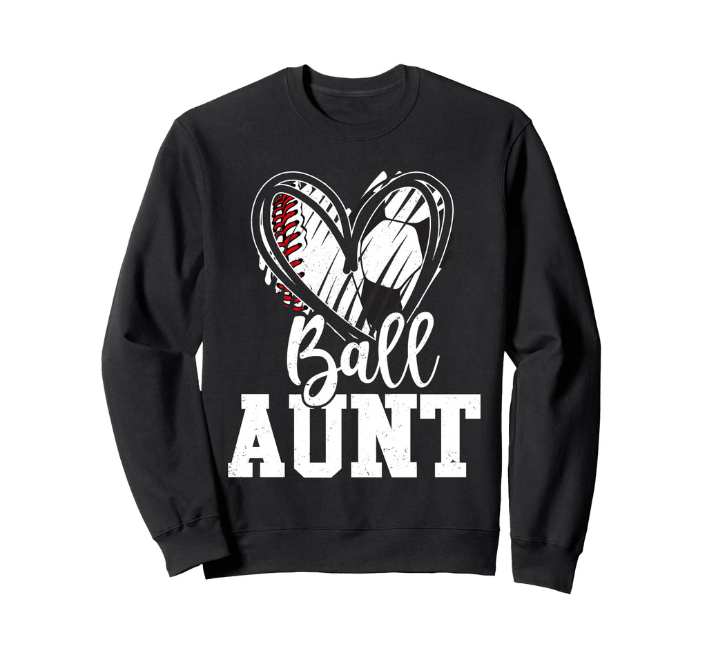 Ball Aunt Heart Baseball Soccer Ball T-Shirt - Streetwear Style for Adults