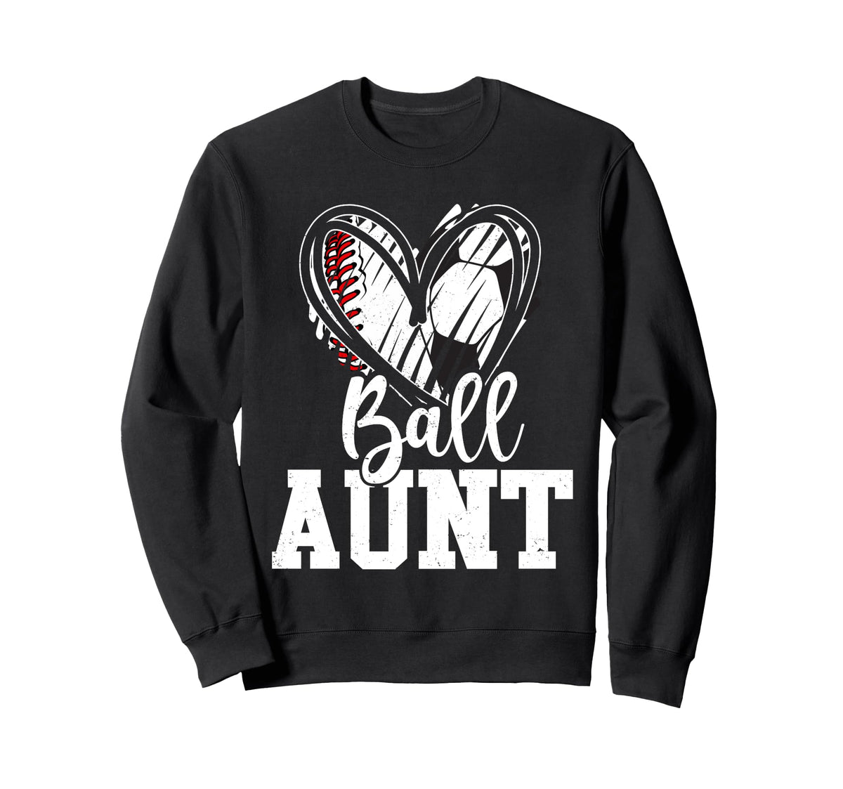 Ball Aunt Heart Baseball Soccer Ball T-Shirt - Streetwear Style for Adults