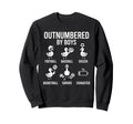 Outnumbered Ducklings Football Sweatshirt - Unique Graphic Men Women