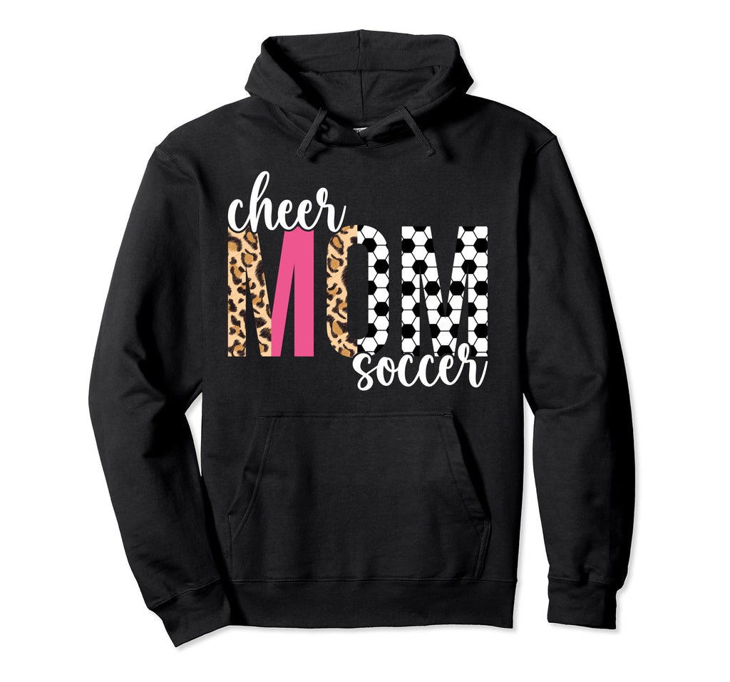 Cheer And Soccer Mom Leopard Soccer Hoodie - Streetwear Style Unisex
