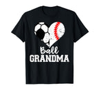 Ball Grandma Funny Soccer Baseball T-Shirt - Aesthetic Graphic Unisex