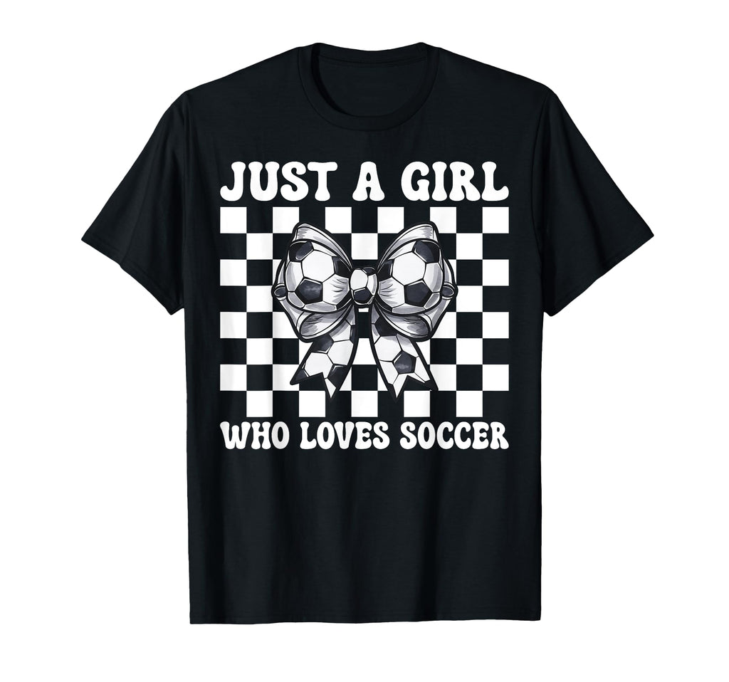 Just Who Loves Soccer Mom Coquette Bow T-Shirt - Graphic Print Unisex