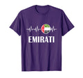 Soccer Heartbeat I Love Emirates Futbol Gift T-Shirt - Graphic Print Unisex