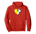 Soccer And Softball Heart Catcher Hoodie - Novelty Apparel for Adults