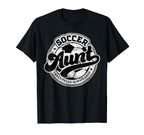 Soccer Aunt Family Matching Game Day T-Shirt - Unique Graphic Unisex