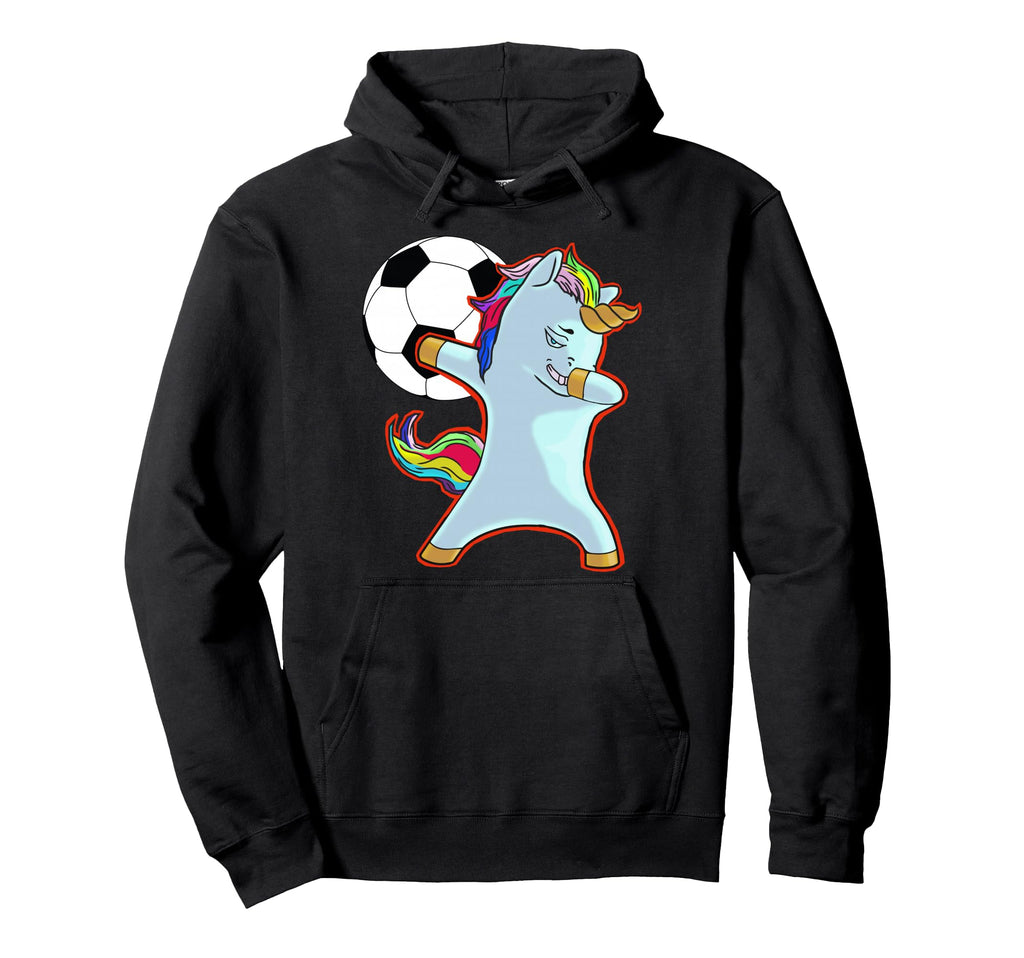 Funny Soccer Dab Dabbing Unicorn Hoodie - Aesthetic Graphic for Adults