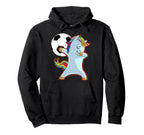 Funny Soccer Dab Dabbing Unicorn Hoodie - Aesthetic Graphic for Adults