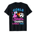 Gender Reveal Goals Or Bows Grandma T-Shirt - Unique Graphic for Adults