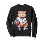 Funny Football Soccer Mom Bear Sweatshirt - Fun Novelty Design Men Women