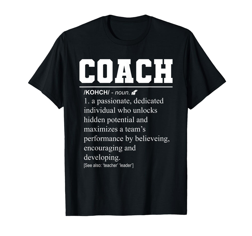 Coach Definition Football Coach T-Shirt - Fun Novelty Design Men Women