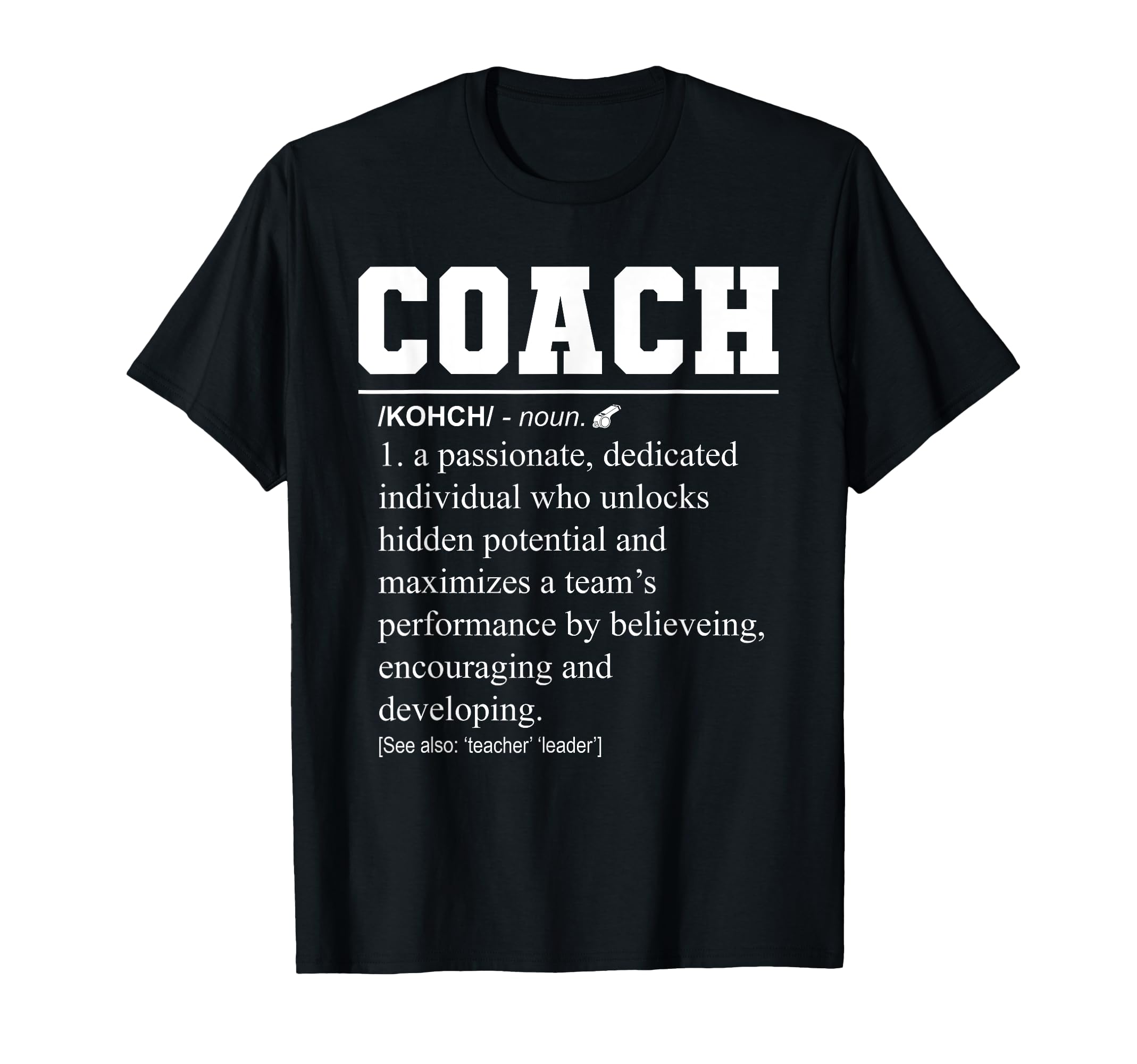 Coach Definition Football Coach T-Shirt - Fun Novelty Design Men Women