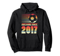 Awesome Since 2017 Soccer 9Th Birthday Soccer Hoodie - Graphic Print Unisex
