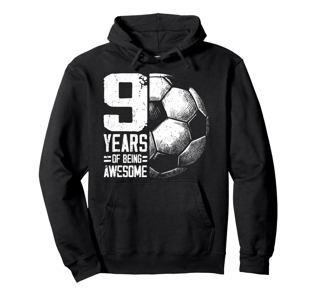 9Th Birthday Soccer Player Hoodie - Casual Everyday Wear for Adults