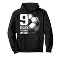 9Th Birthday Soccer Player Hoodie - Casual Everyday Wear for Adults