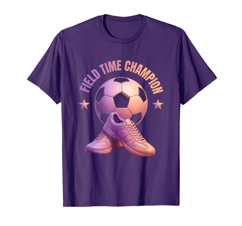Field Time Champion Soccer Mom T-Shirt - Graphic Print Unisex