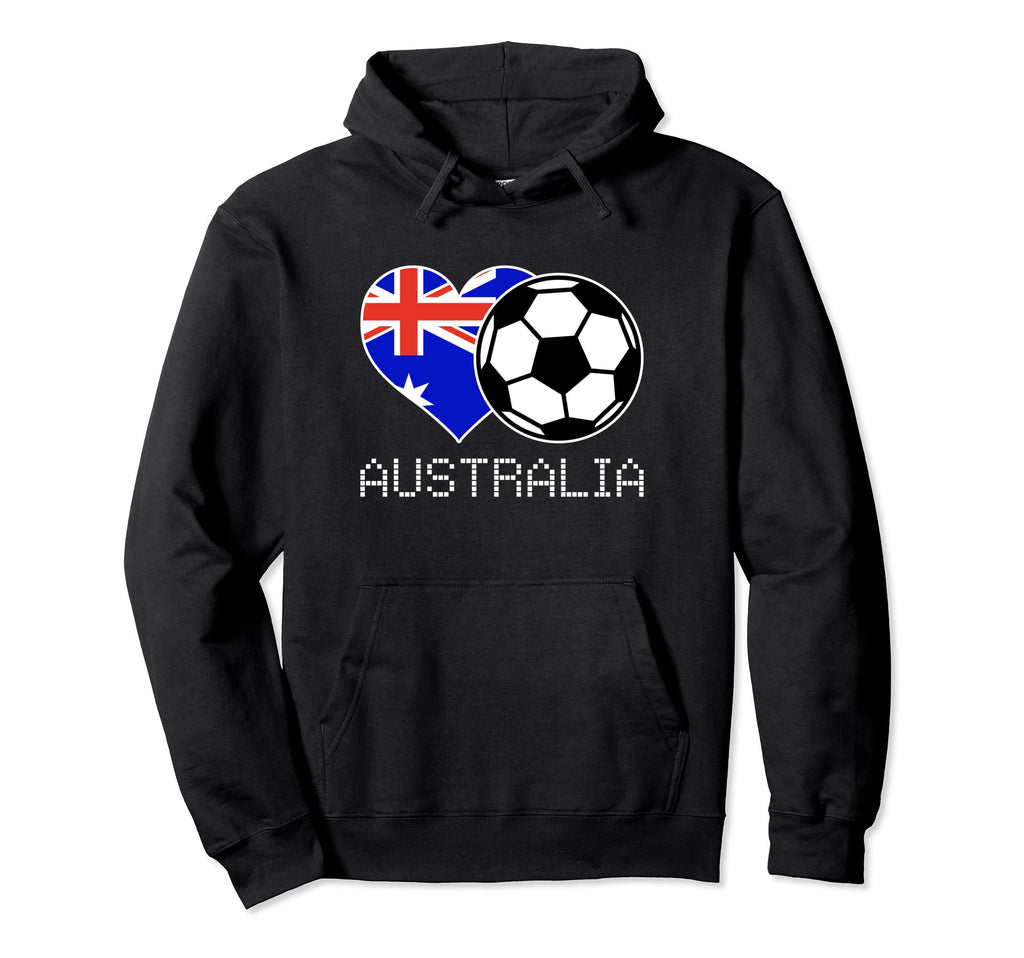 Australia Soccer Australian Flag Love Hoodie - Custom Art Print for Adults