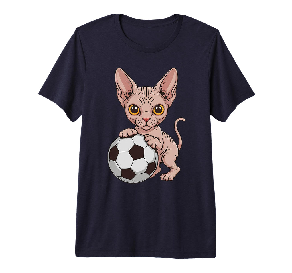Funny Soccer Sphynx Just Who Loves T-Shirt - Novelty Apparel for Adults