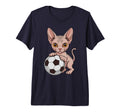 Funny Soccer Sphynx Just Who Loves T-Shirt - Novelty Apparel for Adults