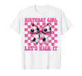 Birthday Lets Kick It Soccer Mom T-Shirt - Minimalist Print for Adults