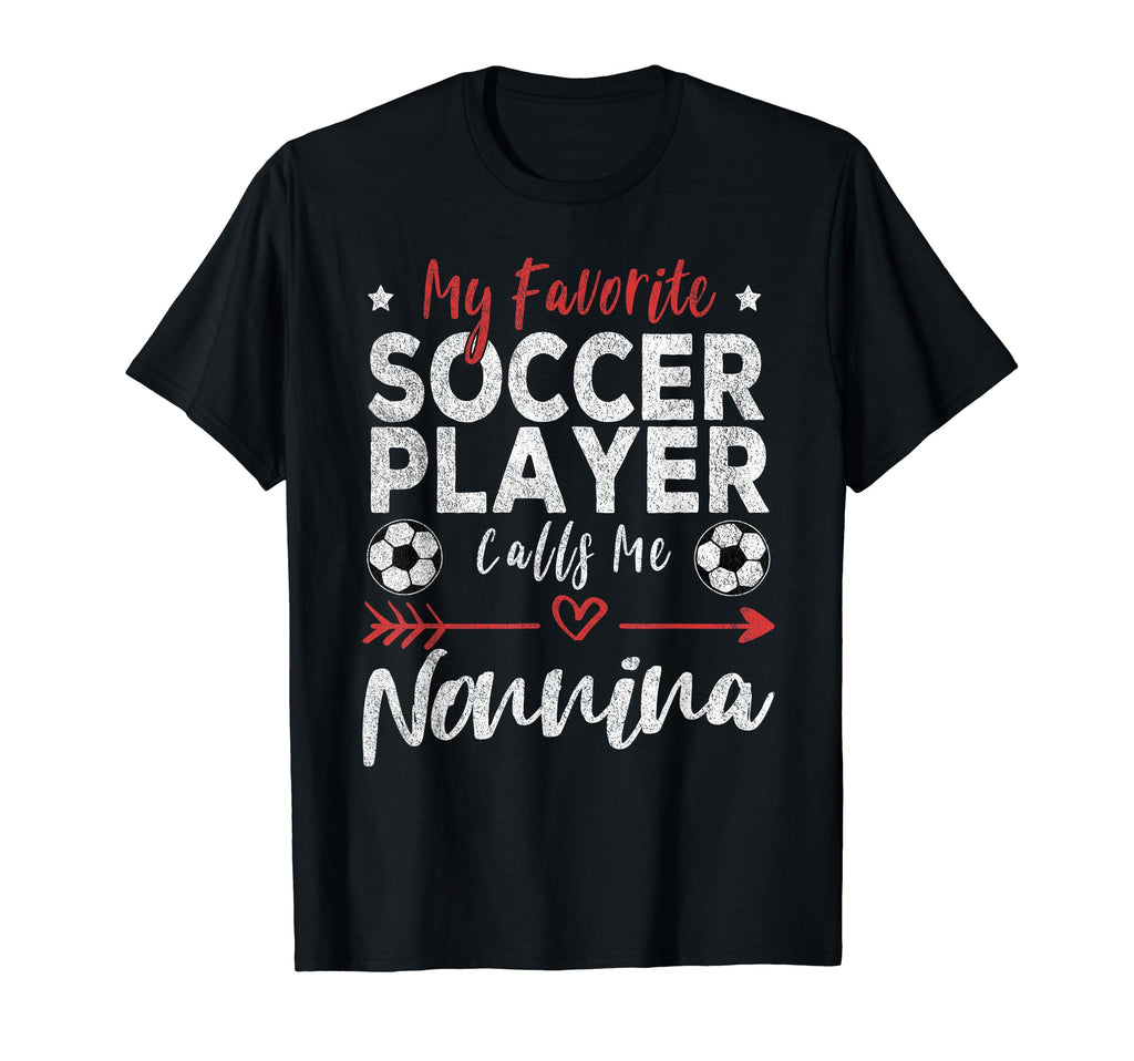 My Favorite Soccer Player Calls Me T-Shirt - Minimalist Print for Adults