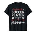 My Favorite Soccer Player Calls Me T-Shirt - Minimalist Print for Adults