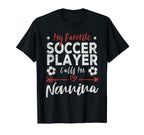 My Favorite Soccer Player Calls Me T-Shirt - Minimalist Print for Adults