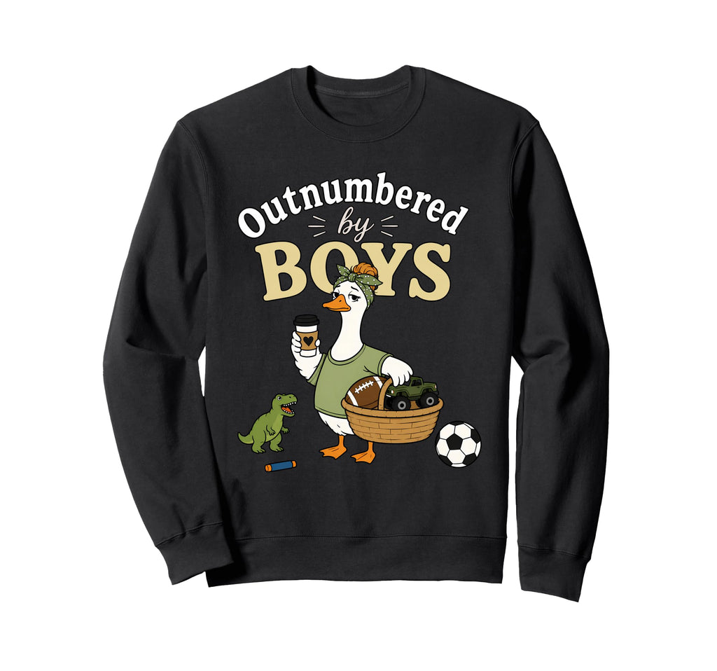 Outnumbered Funny Mom Soccer Sweatshirt - Streetwear Style Men Women