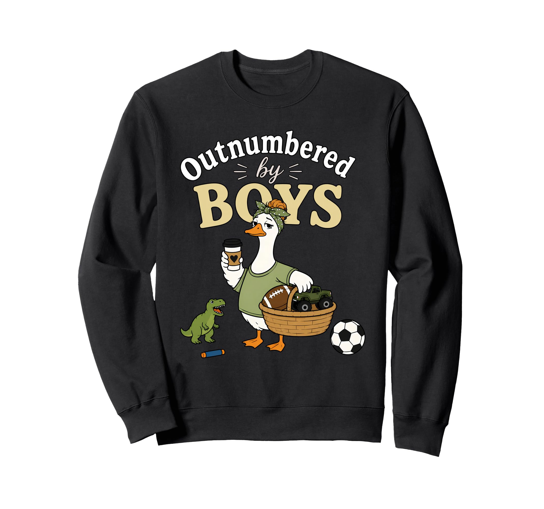 Outnumbered Funny Mom Soccer Sweatshirt - Streetwear Style Men Women