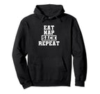 Funny Soccer Eat Nap Sack Repeat Football Hoodie - Unique Graphic Unisex