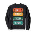 Dedicated Soccer Players Eat Sweatshirt - Aesthetic Graphic Men Women