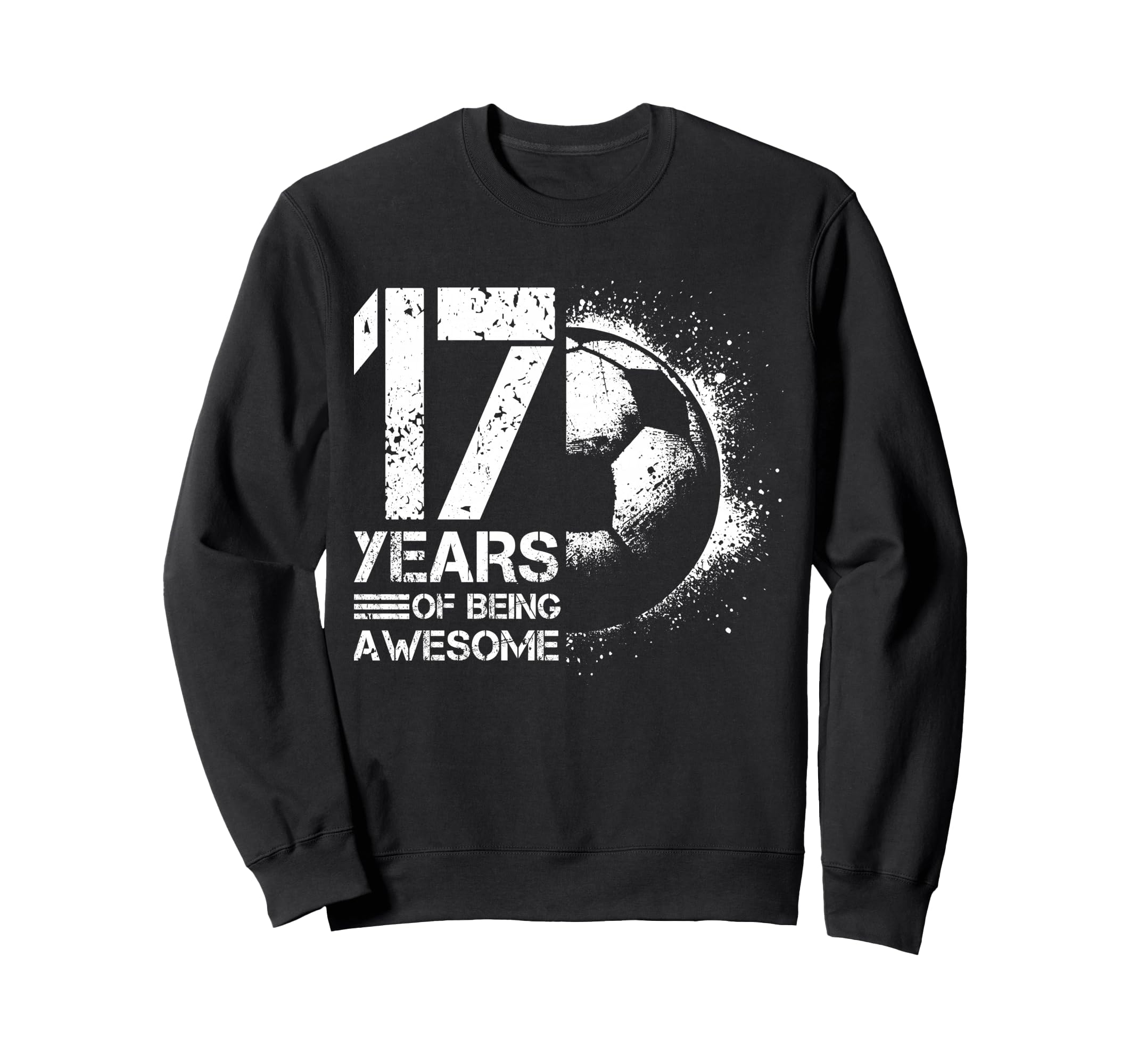 17Th Birthday Soccer Player Football Sweatshirt - Custom Art Print Unisex