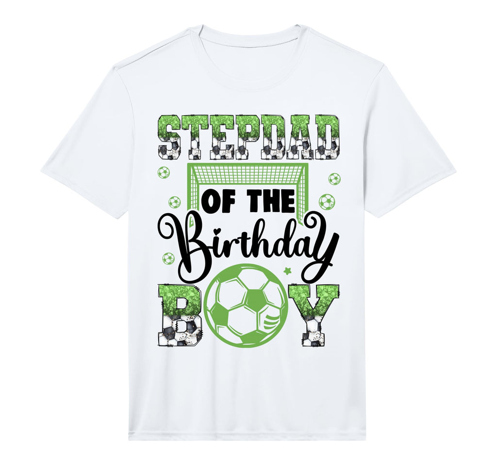 Stepdad Birthday Soccer Player Birthday T-Shirt - Streetwear Style Unisex
