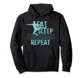 Handball Shoes Eat Sleep Handball Repeat Hoodie - Streetwear Style Unisex