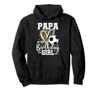 Papa Birthday Soccer Ball Papa Leopard Hoodie - Streetwear Style Unisex