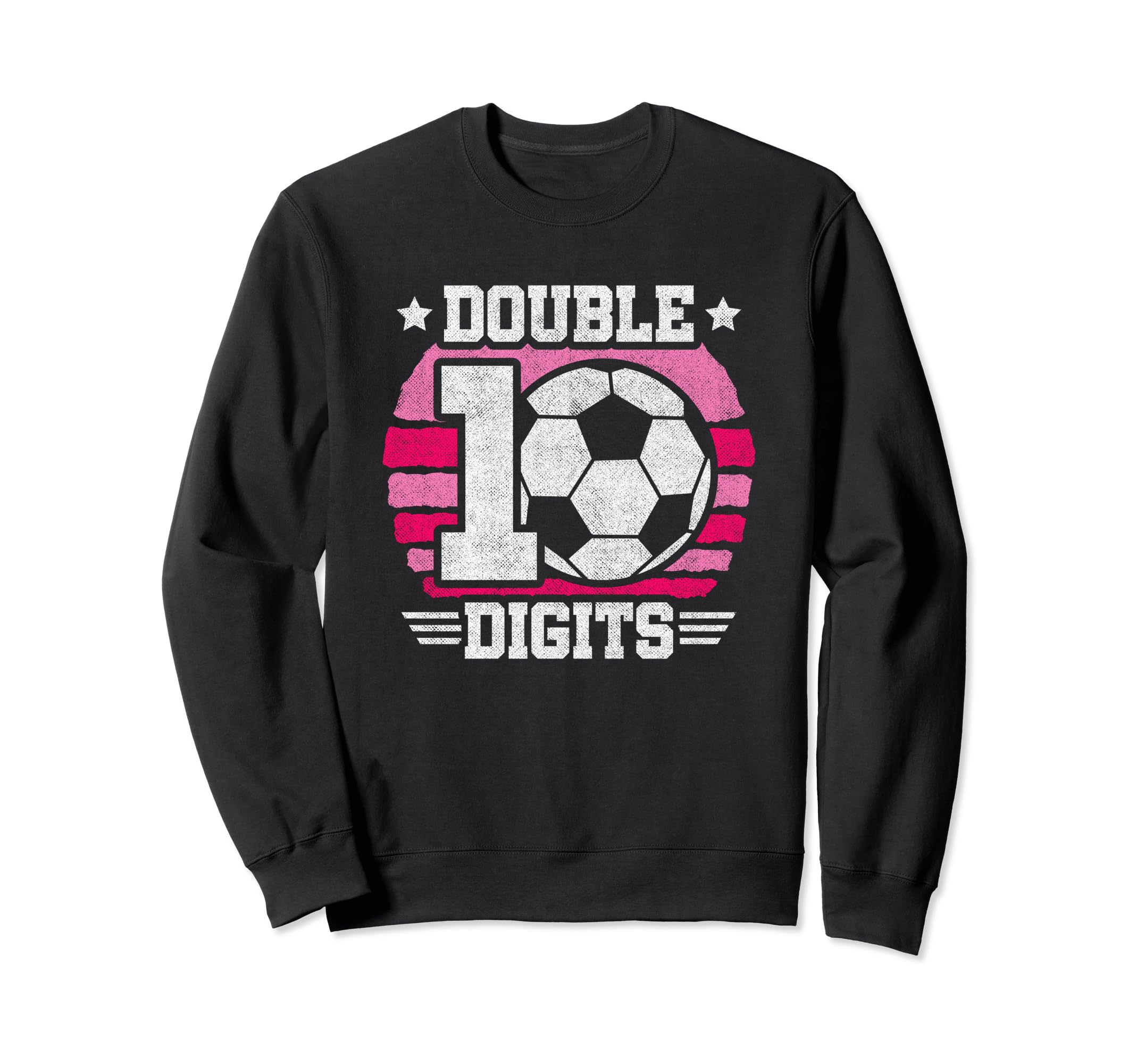 Soccer Birthday 10 Year Old Double Sweatshirt - Novelty Apparel Unisex