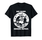 Eat Sleep Soccer Repeat Funny Soccer T-Shirt - Novelty Apparel Men Women