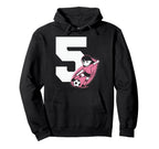 5 Soccer Birthday Gift Soccer Fan Hoodie - Fun Novelty Design for Adults