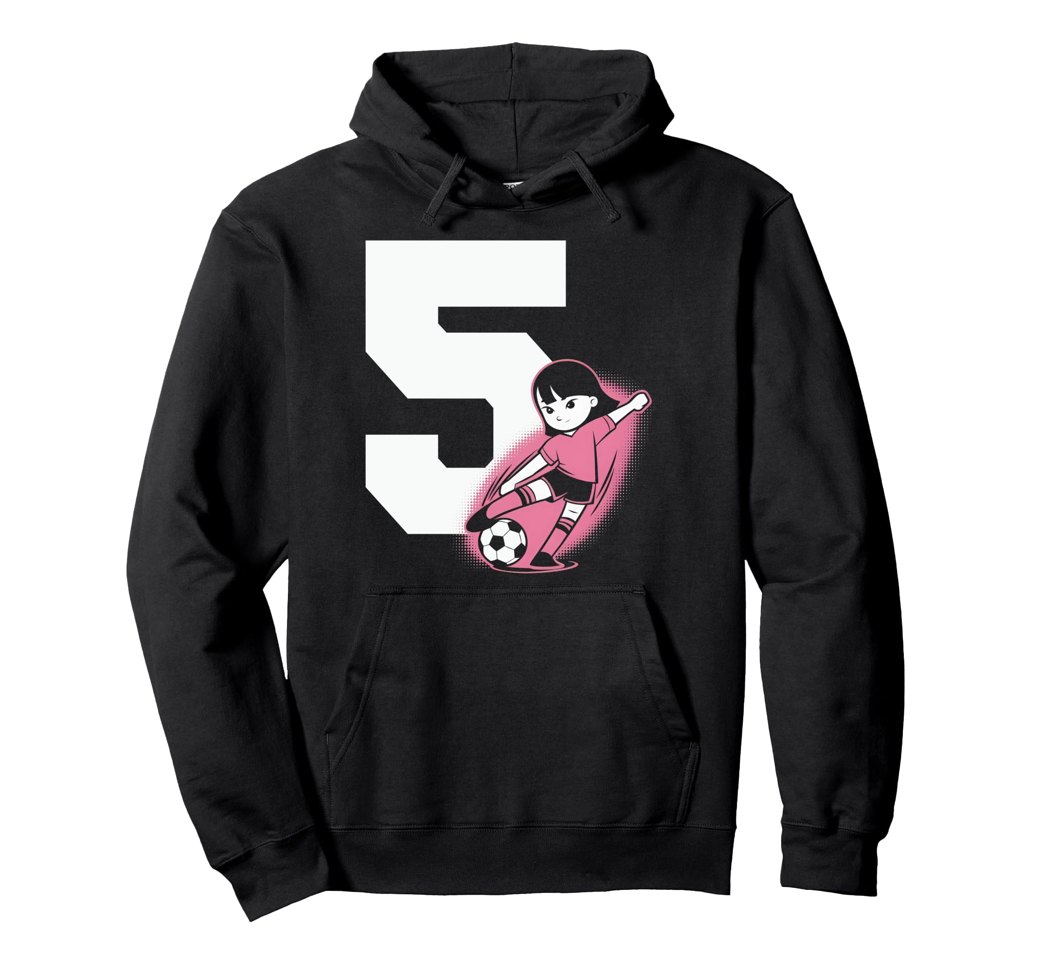 5 Soccer Birthday Gift Soccer Fan Hoodie - Fun Novelty Design for Adults