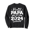 Proud Papa 2024 Senior Funny Soccer Sweatshirt - Aesthetic Graphic Unisex