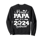 Proud Papa 2024 Senior Funny Soccer Sweatshirt - Aesthetic Graphic Unisex