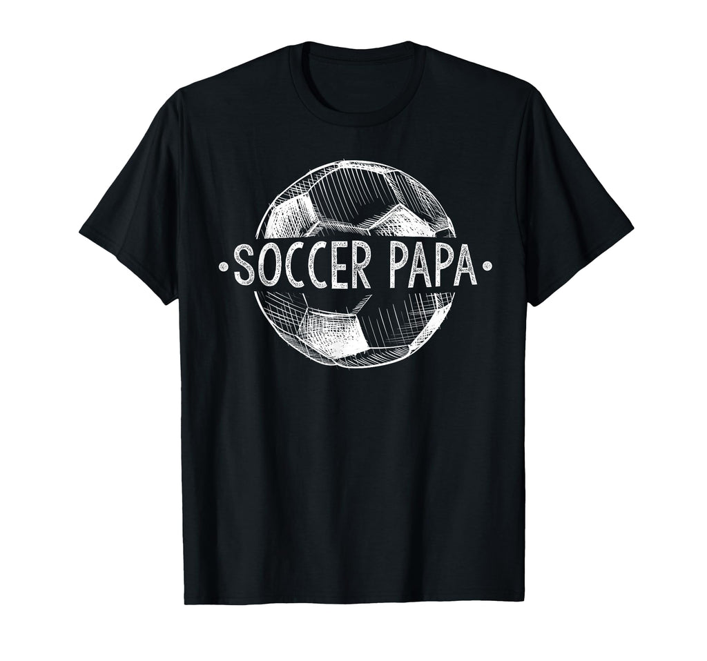Soccer Papa Family Matching Team T-Shirt - Novelty Apparel for Adults