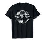 Soccer Papa Family Matching Team T-Shirt - Novelty Apparel for Adults