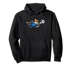 Funny Cat Soccer Goalkeeper Wearing Hoodie - Novelty Apparel Unisex
