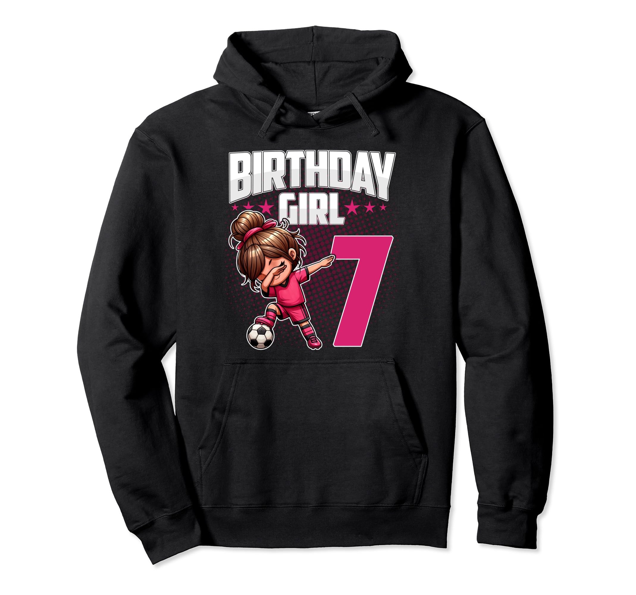 7Th Birthday Soccer Dabbing 7 Years Old Hoodie - Custom Art Print Unisex