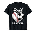 Ball Brother Baseball Soccer Heart T-Shirt - Streetwear Style for Adults