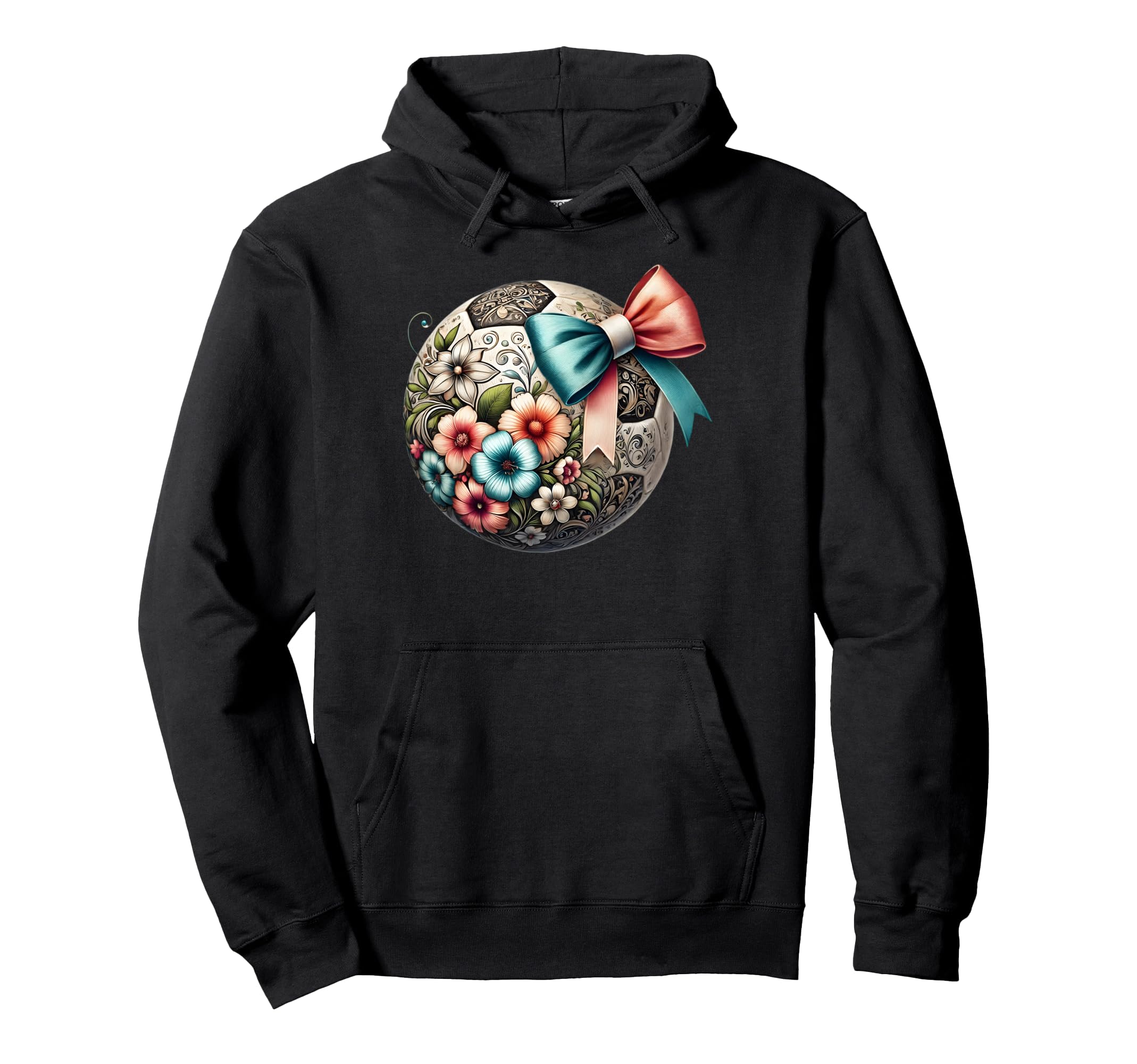 Soccer Player Lover Floral Flower Hoodie - Trendy Graphic Men Women