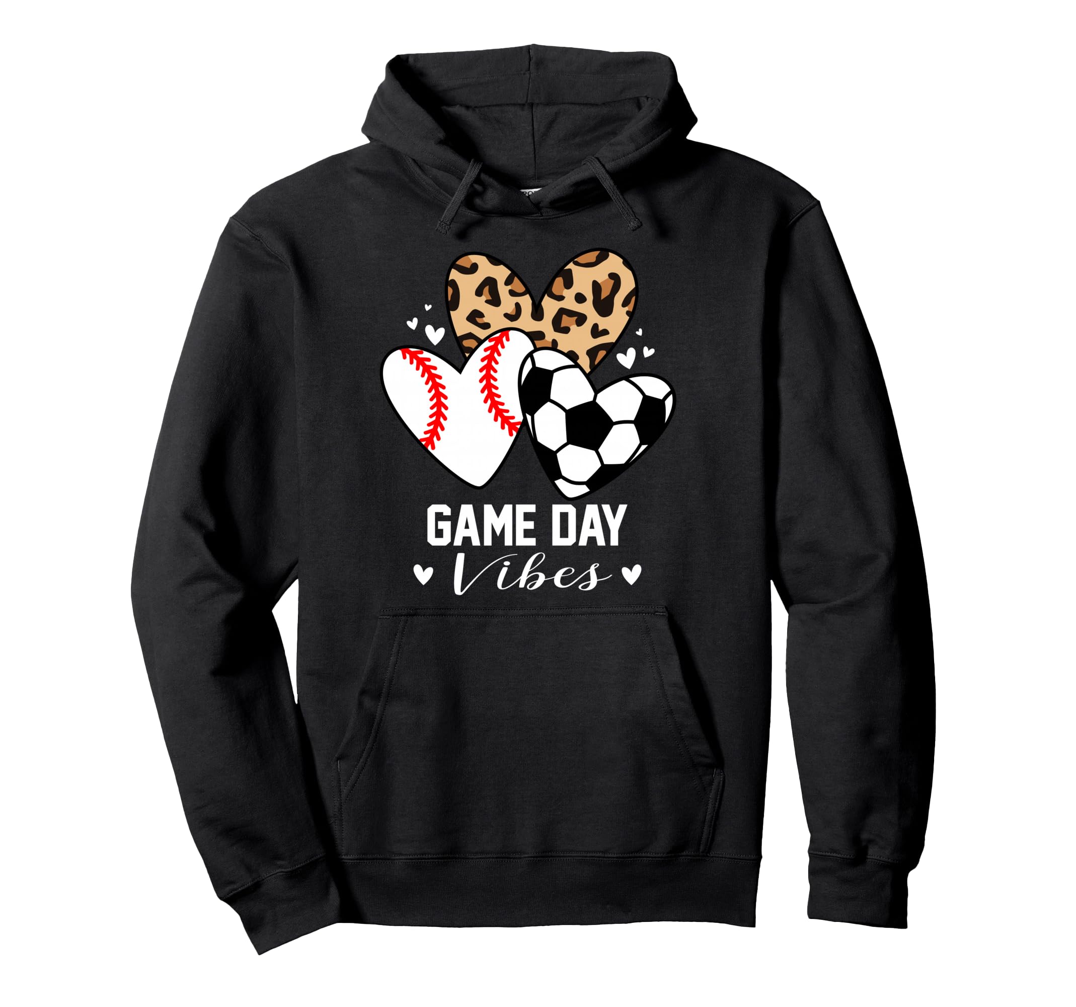 Game Day Vibes Funny Soccer Baseball Mom Hoodie - Unique Graphic Men Women